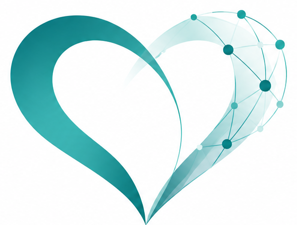 Inveria Health heart and computational mesh logo